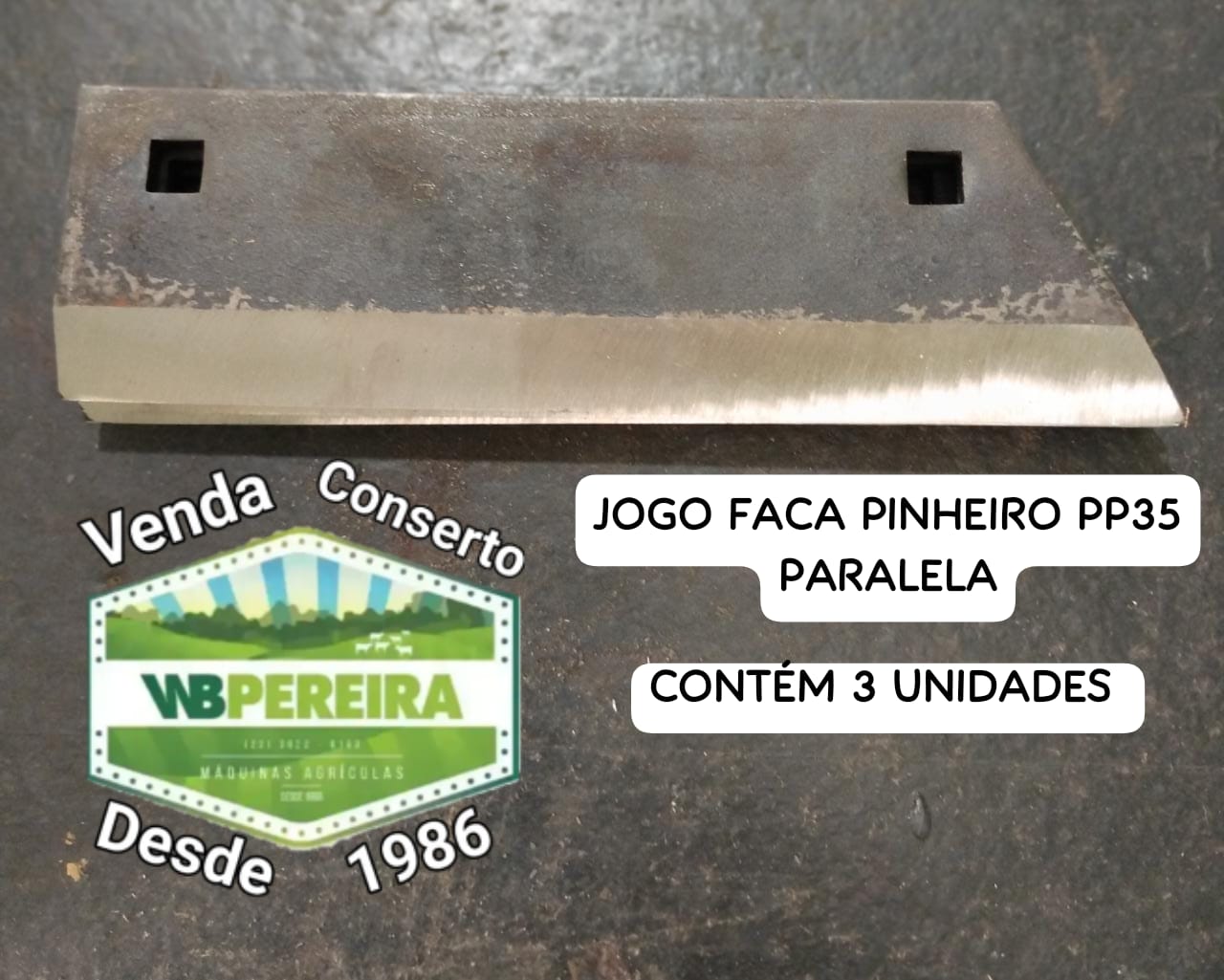 FACA PP35 CROMO 3 UNIDADES