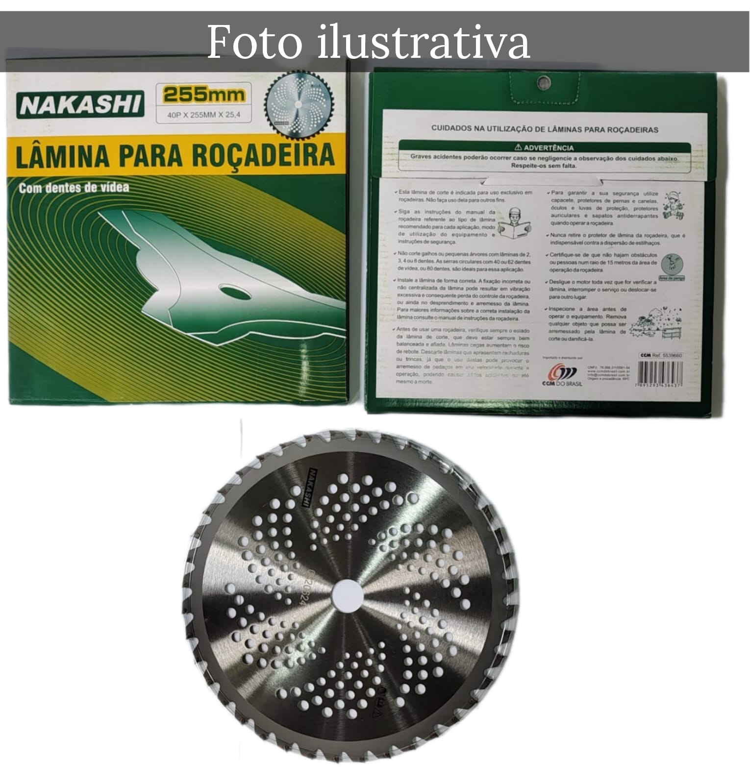 FACA ROCADEIRA REDONDA 40DENTES VIDEA 40PX255X25.4